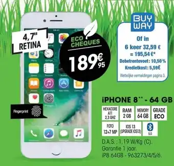Electro Depot iPhone 8 - 64GB aanbieding