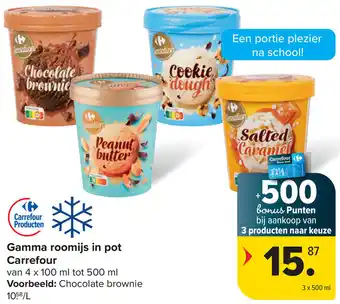 Carrefour Market Gamma Roomijs in pot Carrefour aanbieding