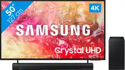 Coolblue Samsung Crystal UHD 50DU7100 (2024) + Barre de Son aanbieding