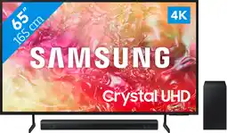 Coolblue Samsung Crystal UHD 65DU7100 (2024) + Barre de Son aanbieding