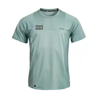 Decathlon KTC Diest Tennis-T-shirt voor heren grijsgroen aanbieding