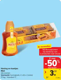 Carrefour Market Meli honing en koekjes aanbieding