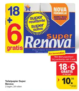 Carrefour Market Toiletpapier super renova aanbieding