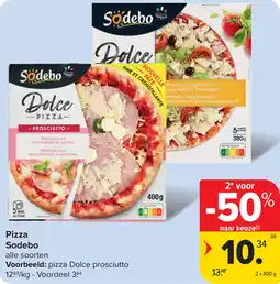 Carrefour Pizza sodebo aanbieding