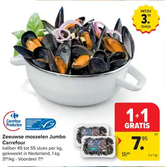 Carrefour Zeeuwse mosselen jumbo carrefour aanbieding