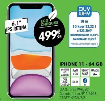 Electro Depot iPhone 11 - 64 GB aanbieding