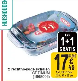 Cora 2 rechthoekige schalen aanbieding