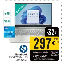 Cora Notebook 15S-FQ3041NB aanbieding