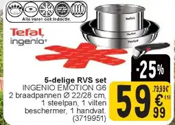 Cora 5-delige RVS set aanbieding