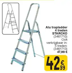 Cora Alu trapladder 4 treden STARCKO aanbieding