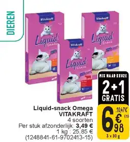 Cora Liquid-snack Omega VITAKRAFT aanbieding