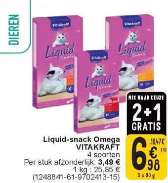 Cora Liquid-snack Omega VITAKRAFT aanbieding