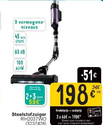 Cora Steelstofzuiger aanbieding