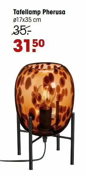 Kwantum Tafellamp pherusa aanbieding