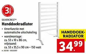 Lidl Handdoekradiator aanbieding