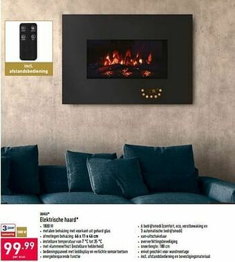 ALDI Quigg elektrische haard aanbieding