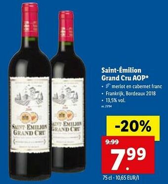 Saint-émilion grand cru aop