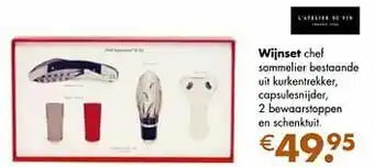 Multi bazar Wijnset chef sommelier aanbieding