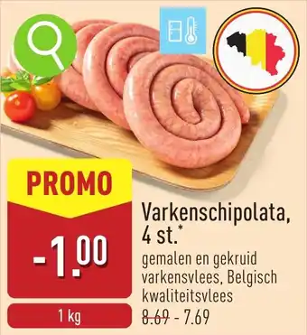 ALDI Varkenschipolata aanbieding