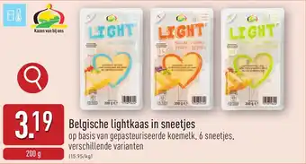 ALDI Belgische lightkaas in sneetjes aanbieding