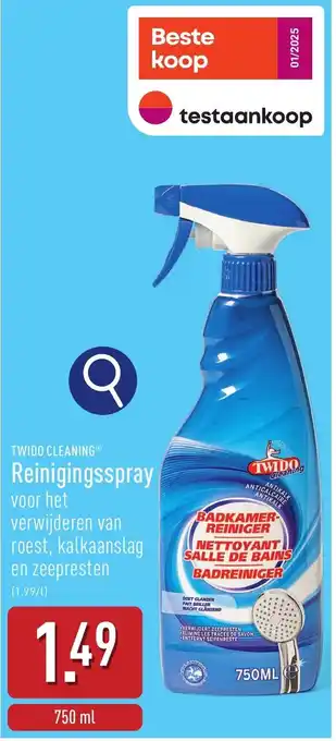 ALDI Twido cleaning Reinigingsspray aanbieding