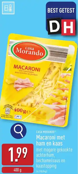 ALDI Casa morando Macaroni met Ham en Kaas aanbieding