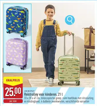 ALDI Live in style Reistrolley voor kinderen aanbieding