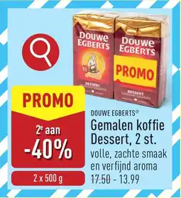 ALDI Douwe Egberts Gemalen Koffie Dessert aanbieding