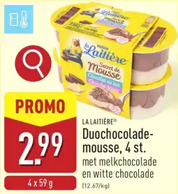 ALDI La Laitière Duochocolademousse aanbieding