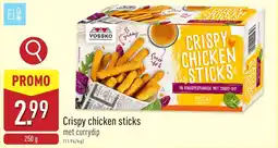 ALDI Crispy chicken sticks met currydip aanbieding