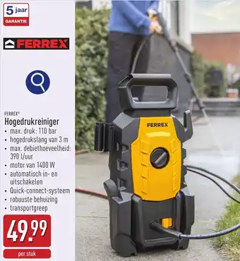 ALDI Ferrex Hogedrukreiniger aanbieding