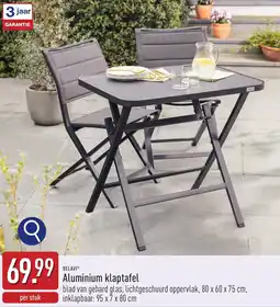 ALDI Belavi Aluminium klaptafel aanbieding