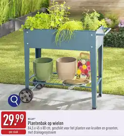 ALDI Belavi Plantenbak op Wielen aanbieding