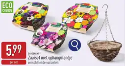 ALDI Gardenline Zaaiset met ophangmandje aanbieding