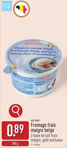 ALDI Milsani fromage frais maigre belge aanbieding