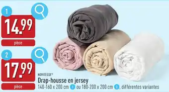 ALDI Novitesse drap housse en jersey aanbieding