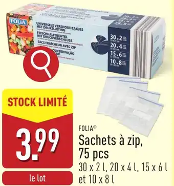 ALDI Folia sachets à zip aanbieding