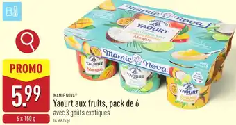 ALDI Mamie Nova Yaourt aux fruits aanbieding