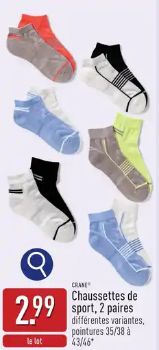 ALDI Crane Chaussettes de sport aanbieding