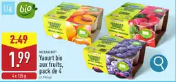 ALDI Milsani Bio Yaourt bio aux fruits aanbieding