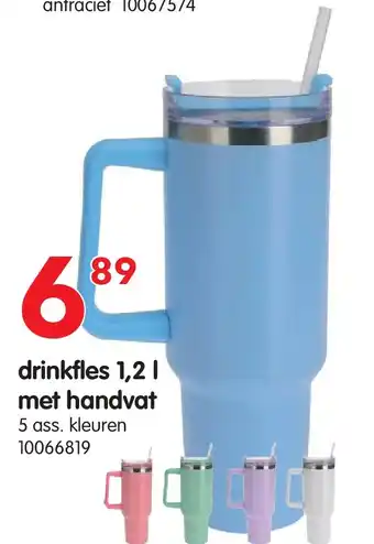 Yess drinkfles 1,2 l met handvat aanbieding