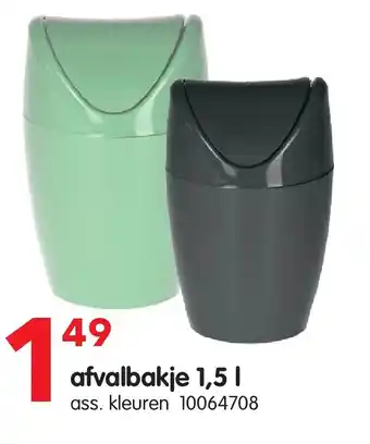 Yess afvalbakje 1,5 l aanbieding