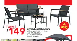 Yess tuinmeubelset aluminium aanbieding