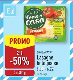 ALDI Come a Casa Lasagne Bolognaise aanbieding