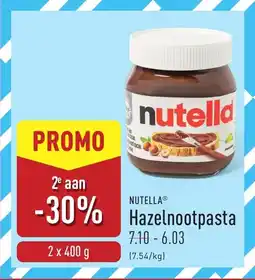 ALDI Nutella Hazelnootpasta aanbieding