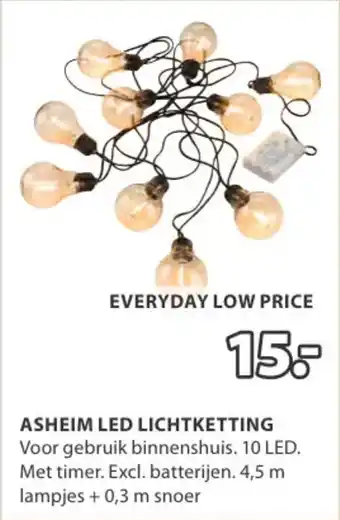 Jysk Asheim led lichtketting aanbieding