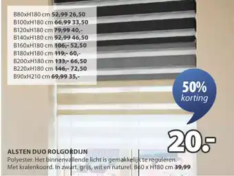 Jysk Alsten duo rolgordijn aanbieding