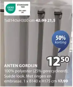 Jysk Anten gordijn aanbieding