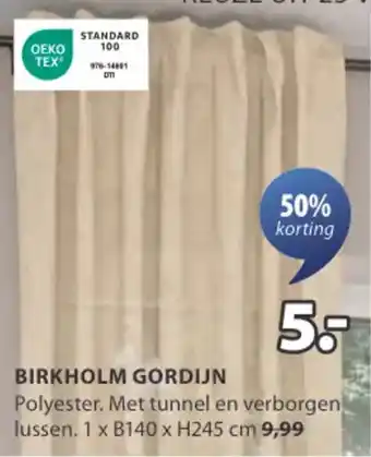 Jysk Birkholm gordijn aanbieding