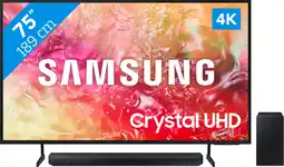 Coolblue Samsung Crystal UHD 75DU7100 (2024) + Soundbar aanbieding